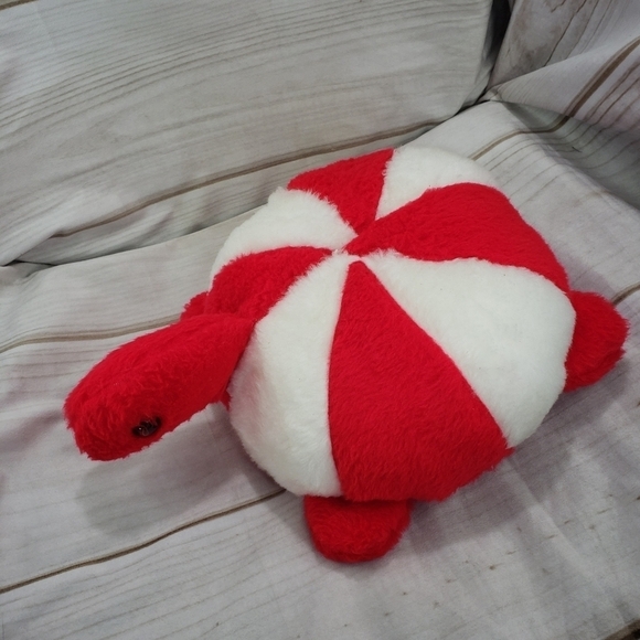 Vintage C&M Amusement Peppermint Candy Turtle 12 Inch Stuffed Animal Carnival - Picture 4 of 9